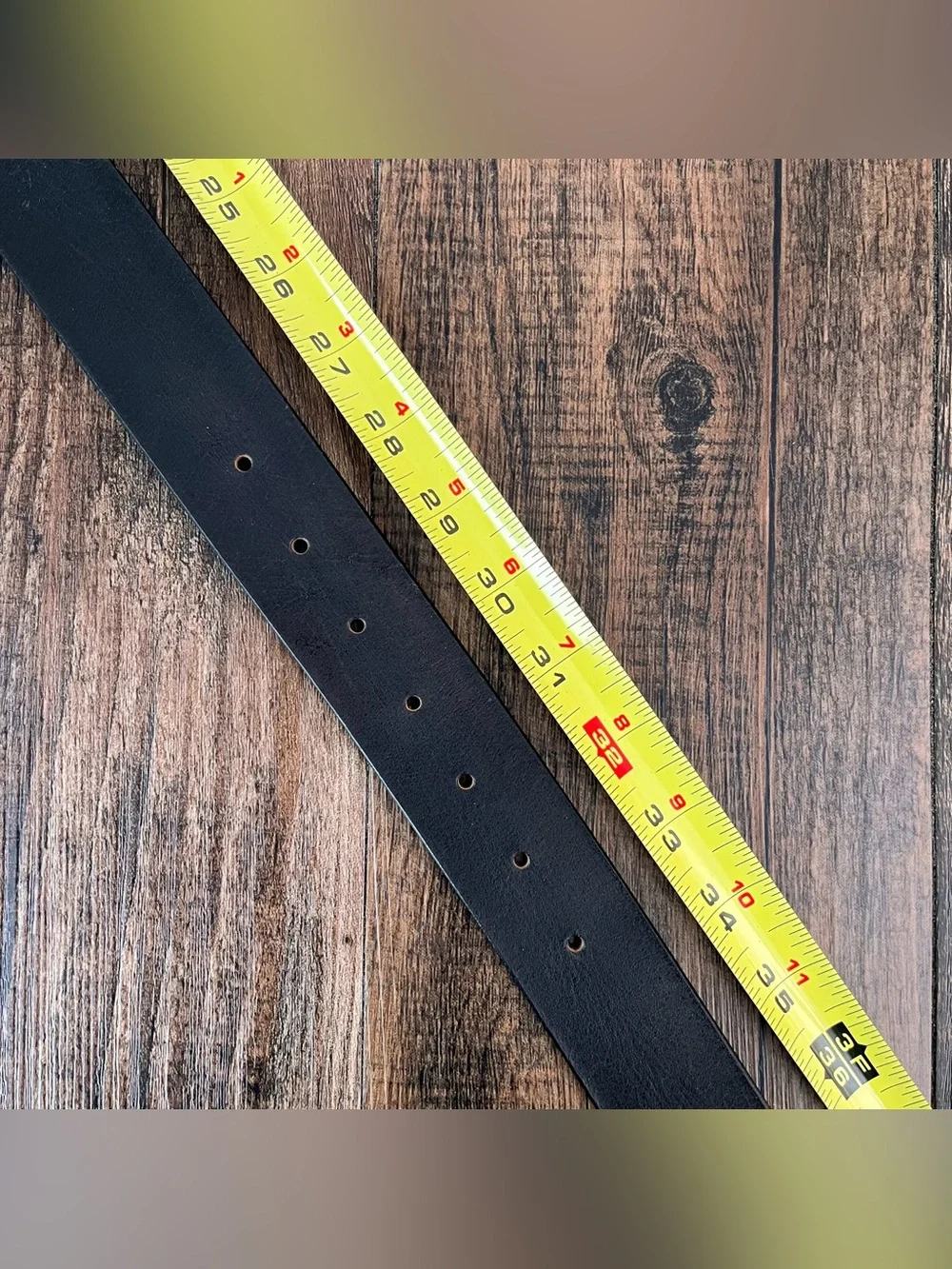Free People We The Free Getty Leather Belt Slanted Buckle Boho Size XS/S Black